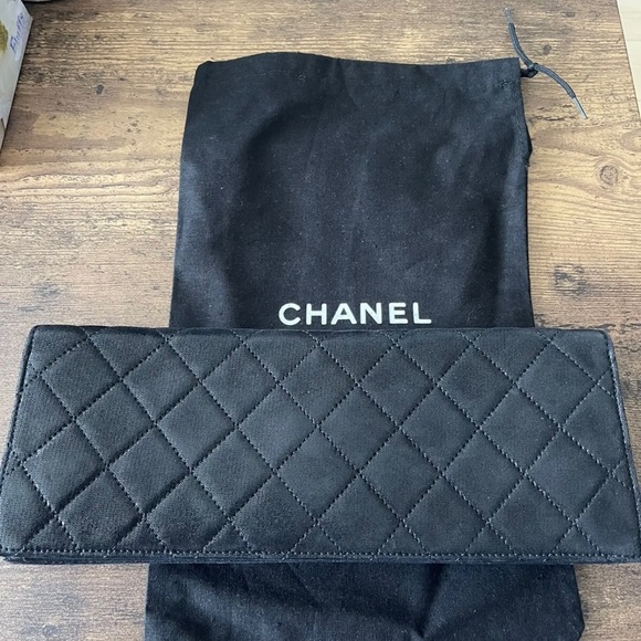 Chanel Diamante Crystals Black Shimmer Clutch- 100% Authentic And Rare - Picture 5 of 10